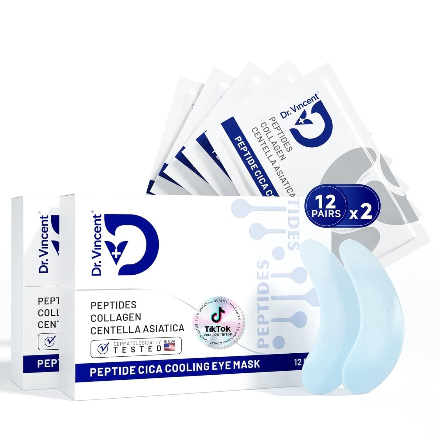 Peptide Under Eye Patches  for Bags Treatment  Wrinkles 24 Pairs