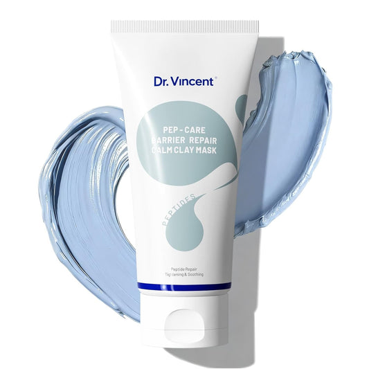 Blue Clay Mask for Face Pore Cleansing Mask with Brush for All Skin Types