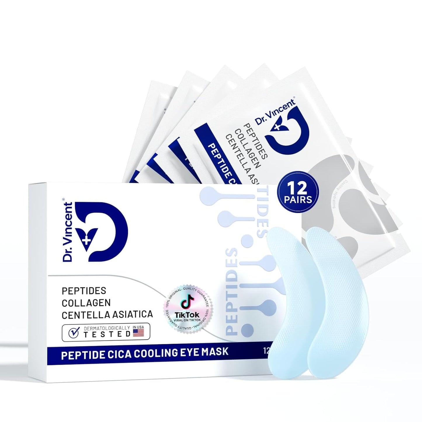 Peptide Under Eye Patches  for Bags Treatment  Wrinkles 24 Pairs